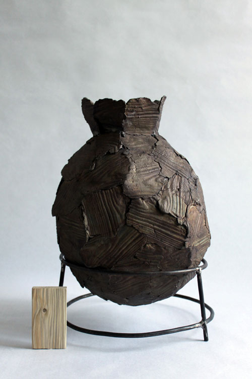 wooden vase 2 rotund